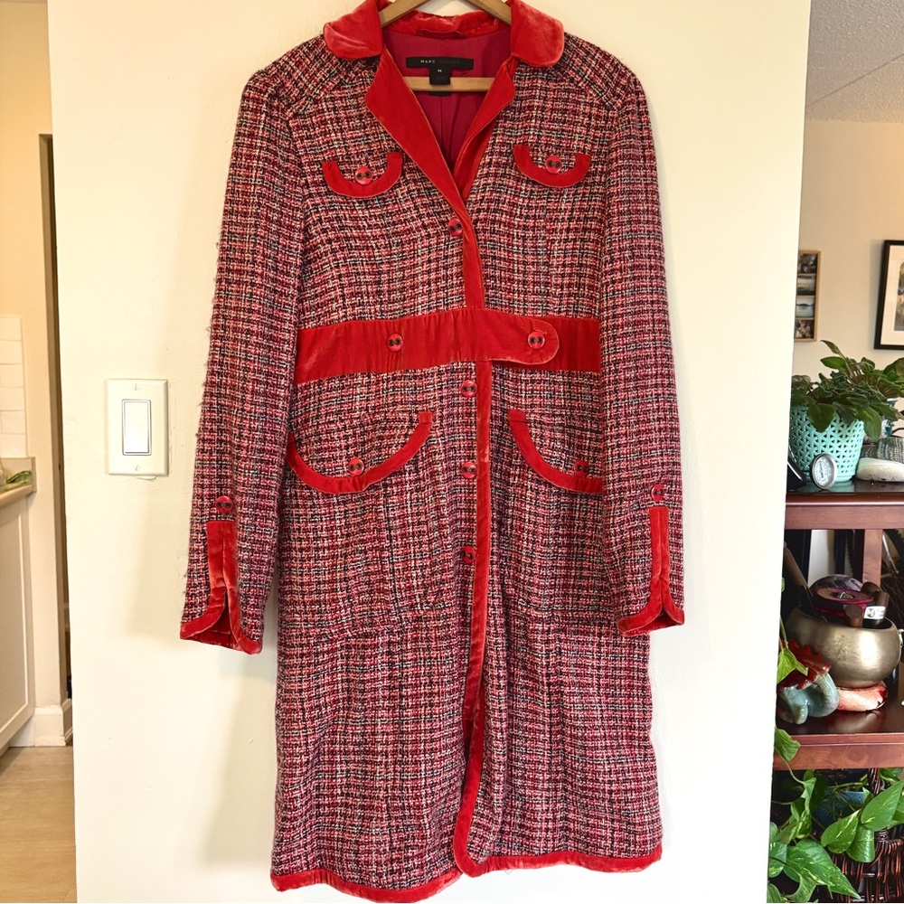 Marc Jacobs Wool Tweed Coat Jacket sz Medium or US 6 or 8